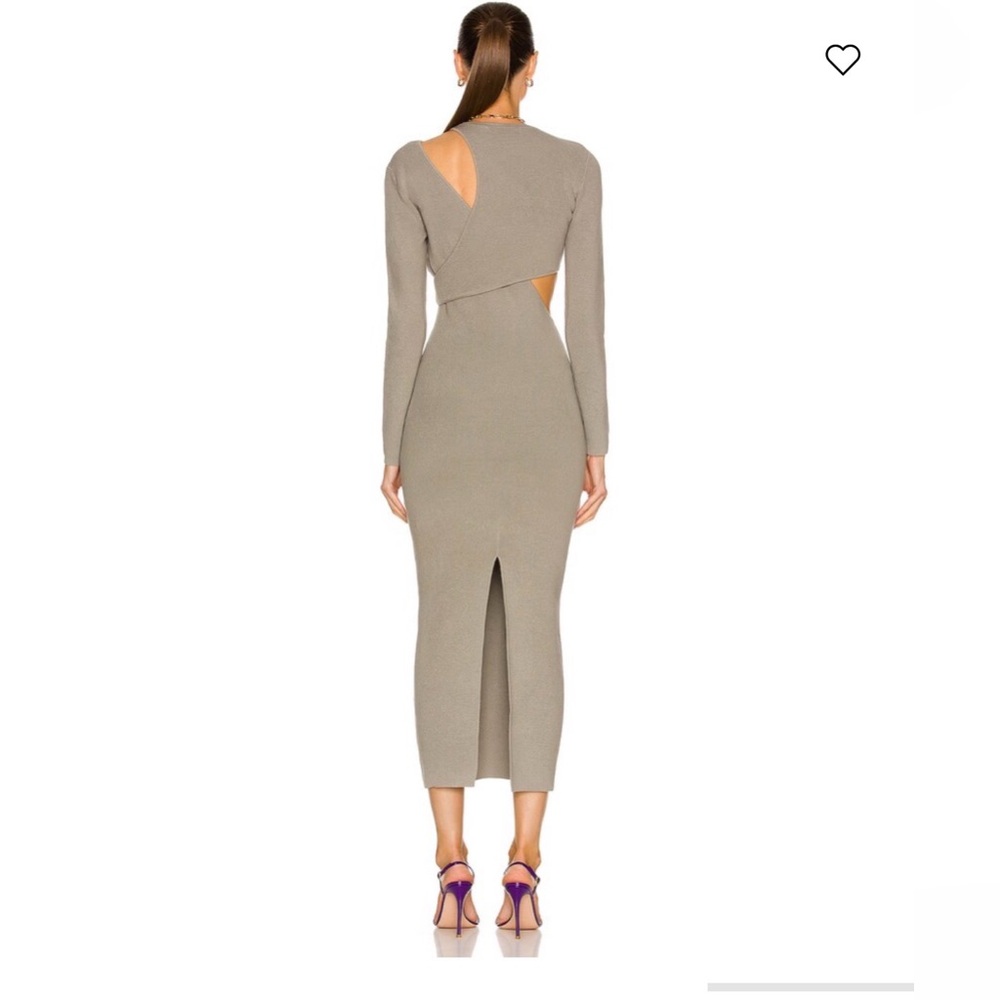 Atoir Ellington Knit Slit Two Piece Dress Slate Green knit $308 Size 4 Small - Picture 2 of 5
